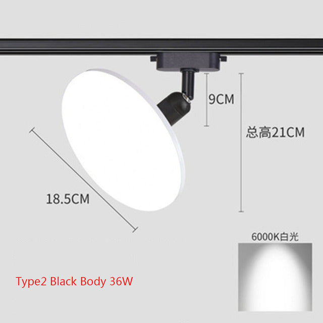 LED Track Head Lighting Modern Wall Rail Ceiling Spotlight Integrated Track Light For Accent Task Wall Art 36W Exhibition