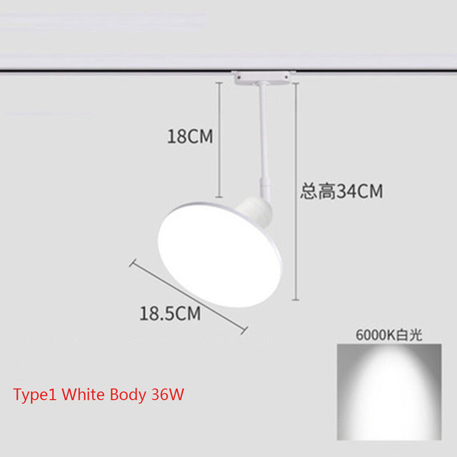 LED Track Head Lighting Modern Wall Rail Ceiling Spotlight Integrated Track Light For Accent Task Wall Art 36W Exhibition