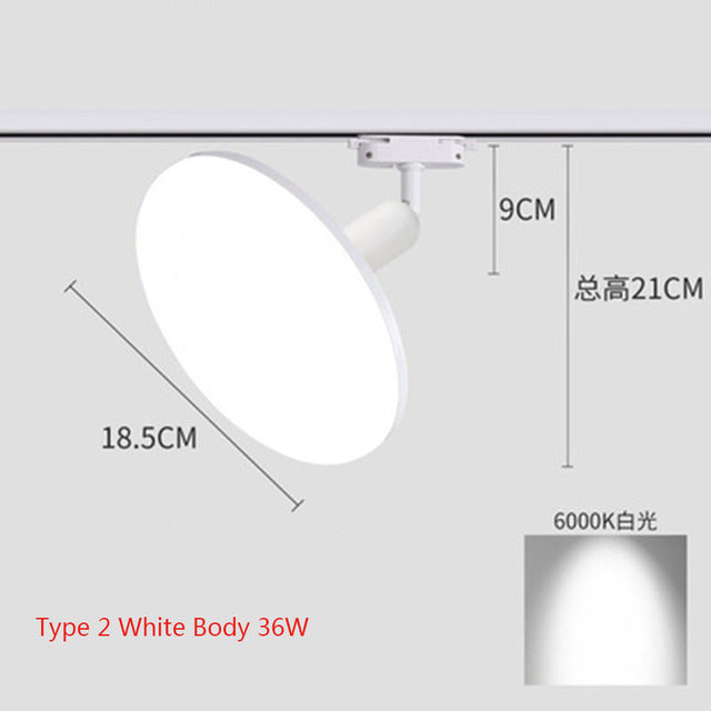 LED Track Head Lighting Modern Wall Rail Ceiling Spotlight Integrated Track Light For Accent Task Wall Art 36W Exhibition