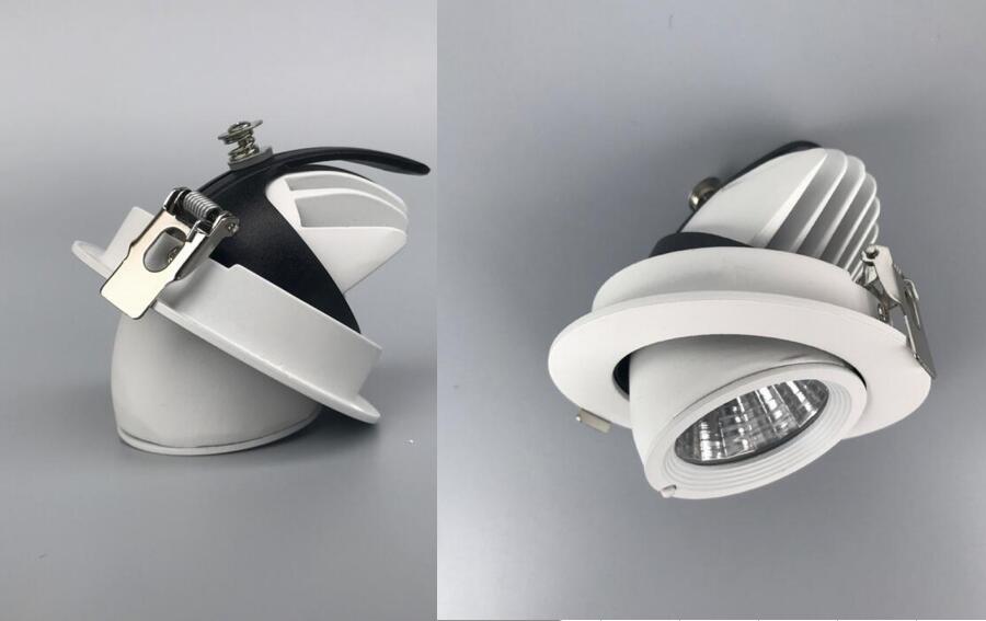 Hight Power 10W 12W COB LED Downlights Adjustable Recessed Ceiling Lamps for Clothes Shoes Stores Dimmable Light Ceiling Spotlight