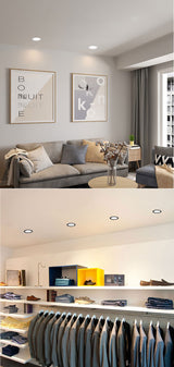 Recessed LED Spot Lighting 220V Ceiling Lamp Bedroom Kitchen Indoor Downlight 3W 5W 7W 9W 12W 15W Thick Aluminum Panel Light