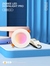 Zigbee 3.0 Smart RGB+CCT LED Downlight Pro 6W/9W/12W Waterproof Rate IP54 For Living Room Kitchen Corridor Bathroom Dinning Room