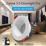 Zigbee 3.0 Smart RGB+CCT LED Downlight Pro 6W/9W/12W Waterproof Rate IP54 For Living Room Kitchen Corridor Bathroom Dinning Room