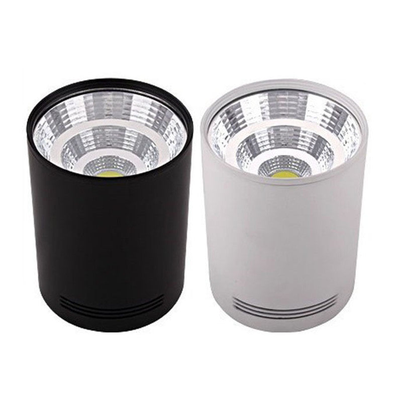 Dimmable LED COB Surface Mounted Downlight 3W/5W/7W/10W/12W/15W White/Black Housing AC85-265V Ceiling Spot Light Home Decor