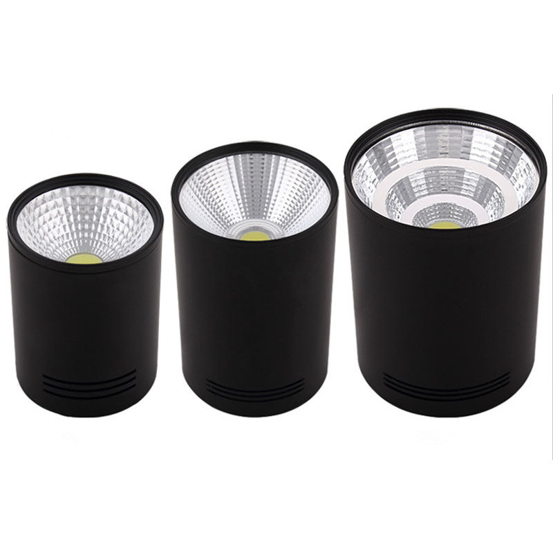 Dimmable LED COB Surface Mounted Downlight 3W/5W/7W/10W/12W/15W White/Black Housing AC85-265V Ceiling Spot Light Home Decor