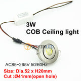  CE ROSH black color 3*1W round mini cob led spotlight Downlight Cold White Warm White Spotlight