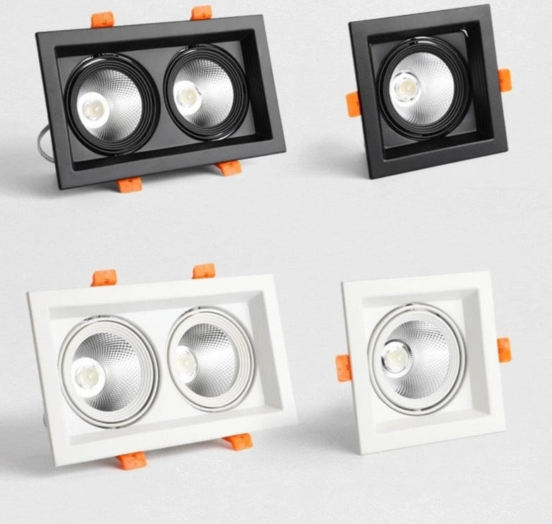 Super Bright Square Dimmable COB LED Recessed Downlight 10W/20W 3000K/4000K/6000K Ceiling Spot Lamp AC110 220V Home Decors