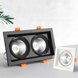 Super Bright Square Dimmable COB LED Recessed Downlight 10W/20W 3000K/4000K/6000K Ceiling Spot Lamp AC110 220V Home Decor