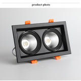 Super Bright Square Dimmable COB LED Recessed Downlight 10W/20W 3000K/4000K/6000K Ceiling Spot Lamp AC110 220V Home Decor