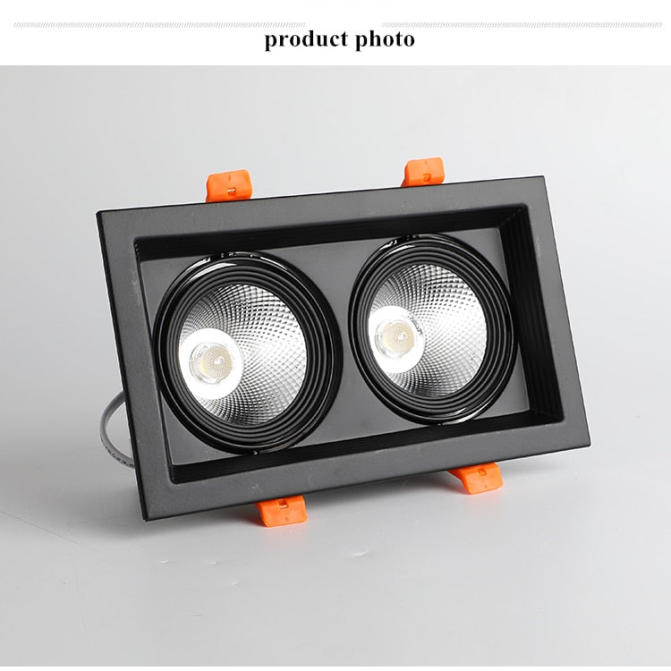 Super Bright Square Dimmable COB LED Recessed Downlight 10W/20W 3000K/4000K/6000K Ceiling Spot Lamp AC110 220V Home Decor