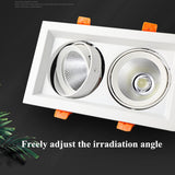 Super Bright Square Dimmable COB LED Recessed Downlight 10W/20W 3000K/4000K/6000K Ceiling Spot Lamp AC110 220V Home Decor