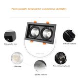 Super Bright Square Dimmable COB LED Recessed Downlight 10W/20W 3000K/4000K/6000K Ceiling Spot Lamp AC110 220V Home Decor