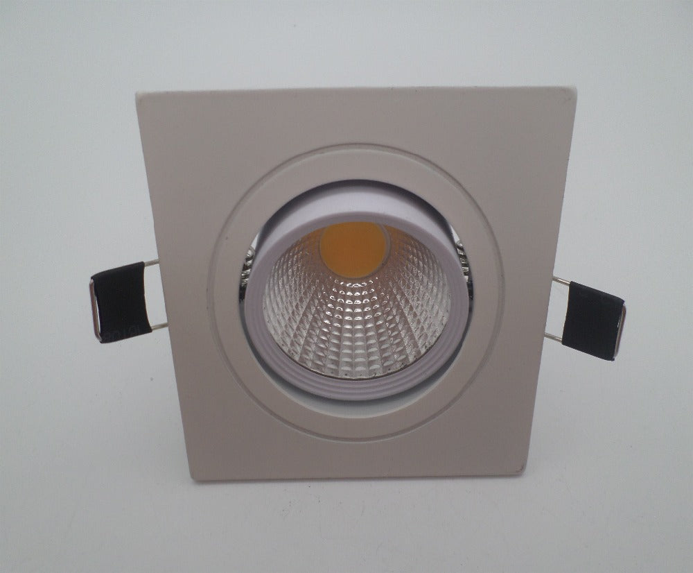 LED Downlight 10pcs led spot Square Bright Recessed LED Dimmable COB 7W 9W 12W LED Spot light decoration Ceiling Lamp AC110V 220V