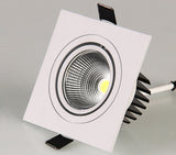 LED Downlight 10pcs led spot Square Bright Recessed LED Dimmable COB 7W 9W 12W LED Spot light decoration Ceiling Lamp AC110V 220V