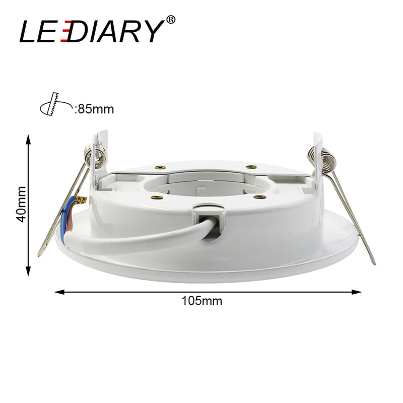 LEDIARY Bright Separable Led Downlights Round Recessed 8W 110-240V 90mm Cut Hole Aluminum GX53 Light Source 3000K/4000K/6000K
