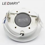 LEDIARY Bright Separable Led Downlights Round Recessed 8W 110-240V 90mm Cut Hole Aluminum GX53 Light Source 3000K/4000K/6000K