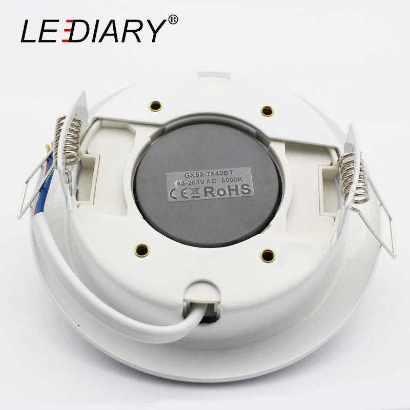 LEDIARY Bright Separable Led Downlights Round Recessed 8W 110-240V 90mm Cut Hole Aluminum GX53 Light Source 3000K/4000K/6000K