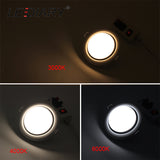 LEDIARY Bright Separable Led Downlights Round Recessed 8W 110-240V 90mm Cut Hole Aluminum GX53 Light Source 3000K/4000K/6000K