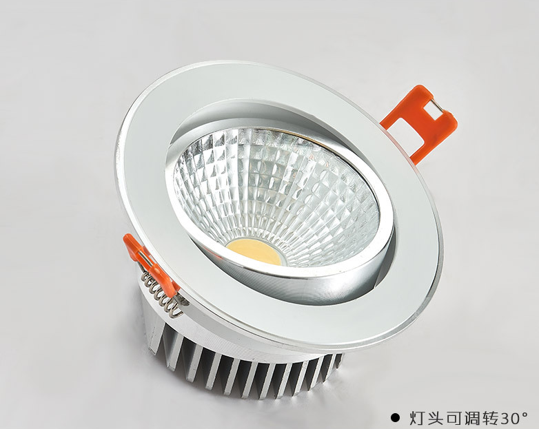 Ceiling Lights 10pcs Bright Recessed Silver Led Downlight Cob 9w 12w Spot Light Decoration Ceiling Lamp Ac110v 220v Spot Lamp