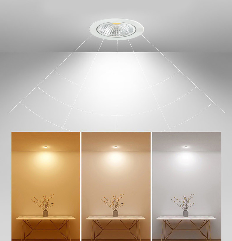 Ceiling Lights 10pcs Bright Recessed Silver Led Downlight Cob 9w 12w Spot Light Decoration Ceiling Lamp Ac110v 220v Spot Lamp