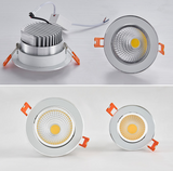 Ceiling Lights 10pcs Bright Recessed Silver Led Downlight Cob 9w 12w Spot Light Decoration Ceiling Lamp Ac110v 220v Spot Lamp