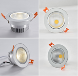 Ceiling Lights 10pcs Bright Recessed Silver Led Downlight Cob 9w 12w Spot Light Decoration Ceiling Lamp Ac110v 220v Spot Lamp
