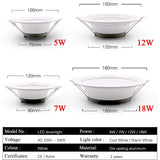 LED Downlight Ceiling Light Indoor Light Large Size 6PCS Ultra-bright Round White 5W 7W 12W 18W 220V-240V Cold White Warm White