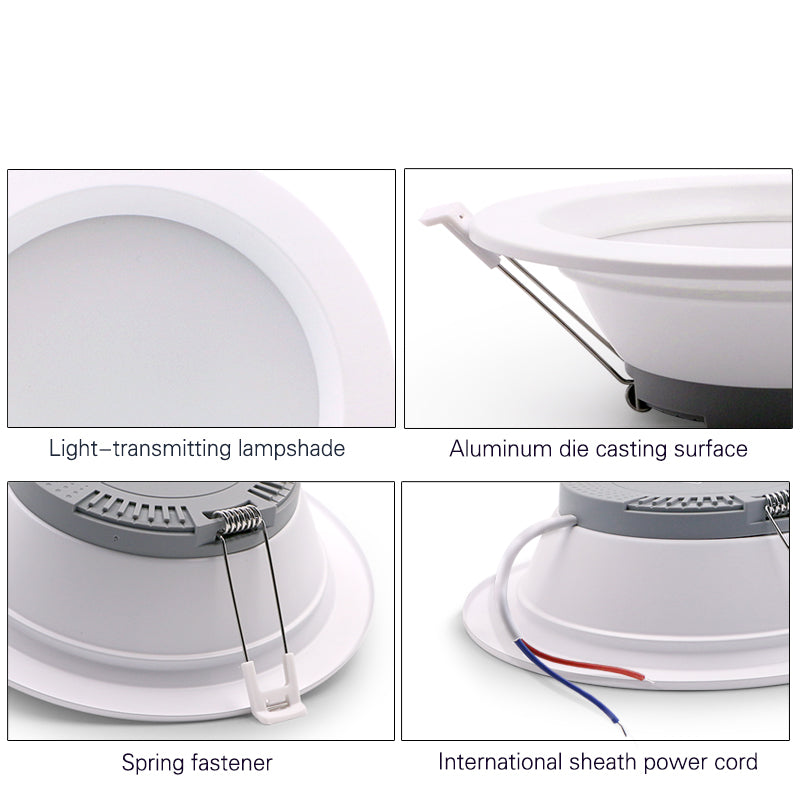 LED Downlight Ceiling Light Indoor Light Large Size 6PCS Ultra-bright Round White 5W 7W 12W 18W 220V-240V Cold White Warm White