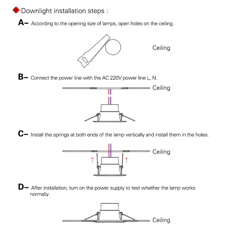 LED Downlight Ceiling Light Indoor Light Large Size 6PCS Ultra-bright Round White 5W 7W 12W 18W 220V-240V Cold White Warm White