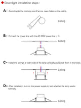 LED Downlight Ceiling Light Indoor Light Large Size 6PCS Ultra-bright Round White 5W 7W 12W 18W 220V-240V Cold White Warm White