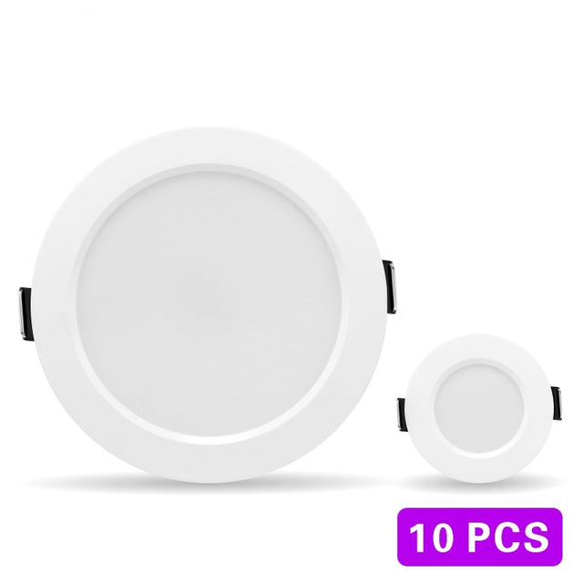 Led Downlight 220V Recessed 10pcs/lot 3W 5W 7W 9W 12W 15W Ceiling Light 3/4/5 inch Round Led Panel Down Light Spotlight Lighting