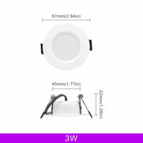 Led Downlight 220V Recessed 10pcs/lot 3W 5W 7W 9W 12W 15W Ceiling Light 3/4/5 inch Round Led Panel Down Light Spotlight Lighting