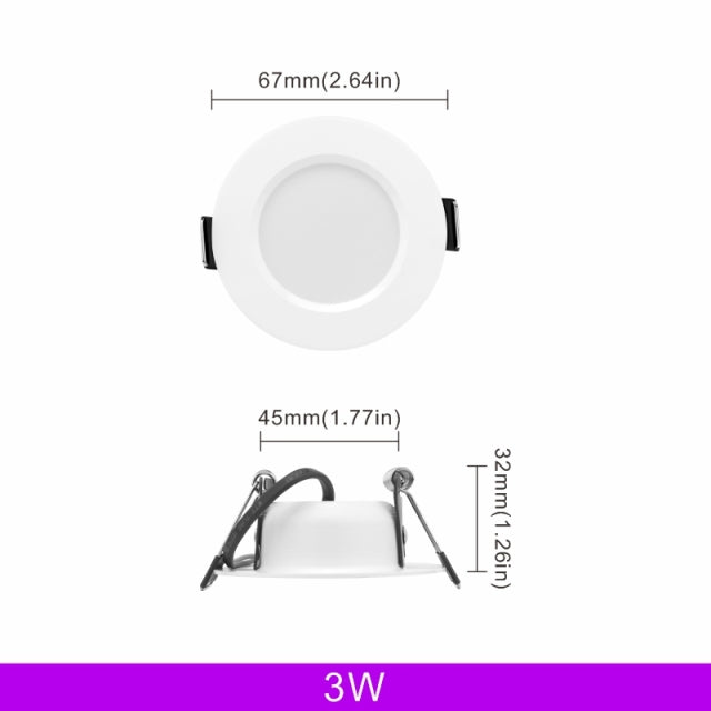 Led Downlight 220V Recessed 10pcs/lot 3W 5W 7W 9W 12W 15W Ceiling Light 3/4/5 inch Round Led Panel Down Light Spotlight Lighting