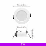 Led Downlight 220V Recessed 10pcs/lot 3W 5W 7W 9W 12W 15W Ceiling Light 3/4/5 inch Round Led Panel Down Light Spotlight Lighting