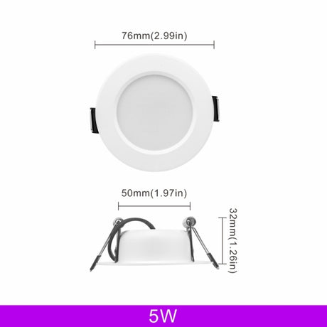 Led Downlight 220V Recessed 10pcs/lot 3W 5W 7W 9W 12W 15W Ceiling Light 3/4/5 inch Round Led Panel Down Light Spotlight Lighting