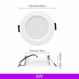 Led Downlight 220V Recessed 10pcs/lot 3W 5W 7W 9W 12W 15W Ceiling Light 3/4/5 inch Round Led Panel Down Light Spotlight Lighting