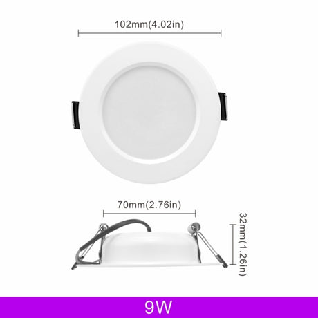 Led Downlight 220V Recessed 10pcs/lot 3W 5W 7W 9W 12W 15W Ceiling Light 3/4/5 inch Round Led Panel Down Light Spotlight Lighting