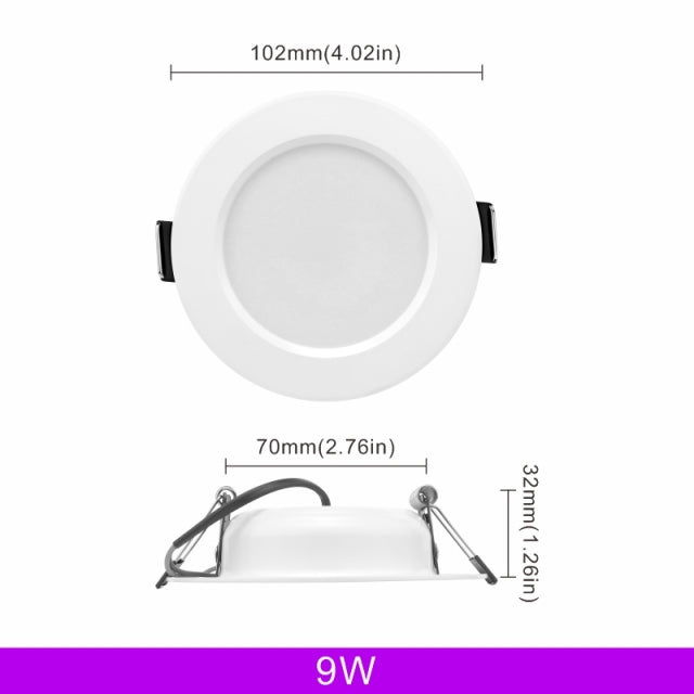 Led Downlight 220V Recessed 10pcs/lot 3W 5W 7W 9W 12W 15W Ceiling Light 3/4/5 inch Round Led Panel Down Light Spotlight Lighting