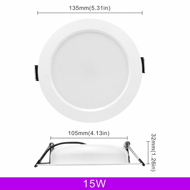 Led Downlight 220V Recessed 10pcs/lot 3W 5W 7W 9W 12W 15W Ceiling Light 3/4/5 inch Round Led Panel Down Light Spotlight Lighting