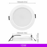 Led Downlight 220V Recessed 10pcs/lot 3W 5W 7W 9W 12W 15W Ceiling Light 3/4/5 inch Round Led Panel Down Light Spotlight Lighting