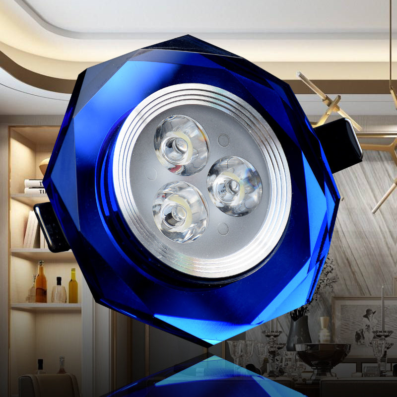 Led Crystal Ceiling Lamp Recessed Bedroom Luxury 3W Downlight Living Room Aisle Balcony Decoration Spot Lighting Luminaire