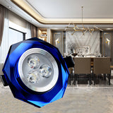 Led Crystal Ceiling Lamp Recessed Bedroom Luxury 3W Downlight Living Room Aisle Balcony Decoration Spot Lighting Luminaire