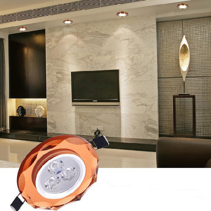 Led Crystal Ceiling Lamp Recessed Bedroom Luxury 3W Downlight Living Room Aisle Balcony Decoration Spot Lighting Luminaire
