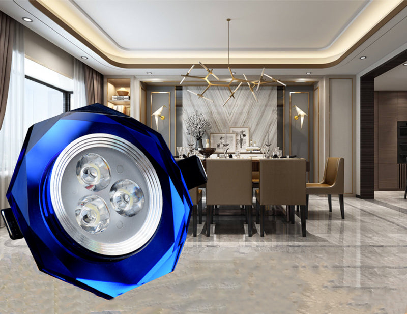 Led Crystal Ceiling Lamp Recessed Bedroom Luxury 3W Downlight Living Room Aisle Balcony Decoration Spot Lighting Luminaire