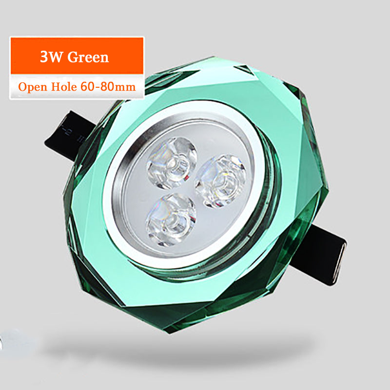 Led Crystal Ceiling Lamp Recessed Bedroom Luxury 3W Downlight Living Room Aisle Balcony Decoration Spot Lighting Luminaire