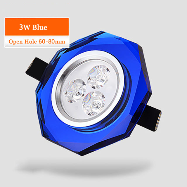 Led Crystal Ceiling Lamp Recessed Bedroom Luxury 3W Downlight Living Room Aisle Balcony Decoration Spot Lighting Luminaire