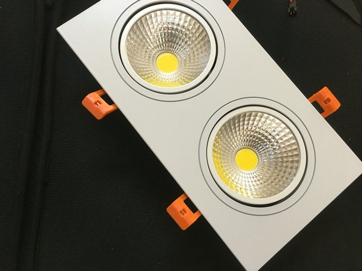 Spotlight 4pcs 2*7w 85-265v 110v 220v Recessed Cob Led Downlight Led Spot Light Led Ceiling Downlight Lamp