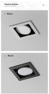 GX53 Bulb Recessed Spot Lamp Led Downlight Bulb Replaceable Ceiling Lamp Lighting Angle 45 degree Rotate For Living Room Bedroom