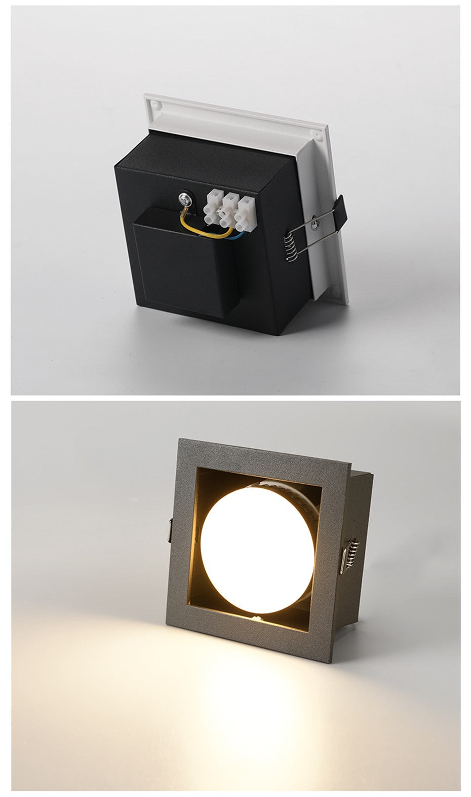 GX53 Bulb Recessed Spot Lamp Led Downlight Bulb Replaceable Ceiling Lamp Lighting Angle 45 degree Rotate For Living Room Bedroom