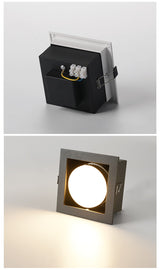 GX53 Bulb Recessed Spot Lamp Led Downlight Bulb Replaceable Ceiling Lamp Lighting Angle 45 degree Rotate For Living Room Bedroom